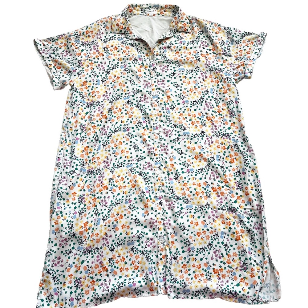 SUMMERSALT The Do-It-All Shirtdress in Wildflower Fields Size 1X Feminine